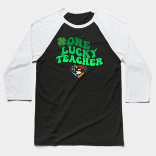 One Lucky Teacher , St Patrick's Day Baseball T-Shirt